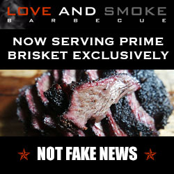 LOVE AND SMOKE BARBECUE Ad 250x250