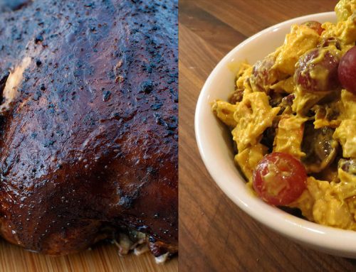 Smoked Half-Chickens and Smoked Chicken Curry Salad Ready for Pickup or Delivery This Week!